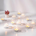 NUPTIO Glass Votive Candle Holders: Set of 24 Clear Tealight Holders Bulk by Nuptio