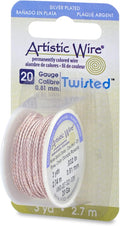 Artistic Wire, 20 Gauge / .81 mm Silver Plated Tarnish Resistant Colored Copper by Beadalon