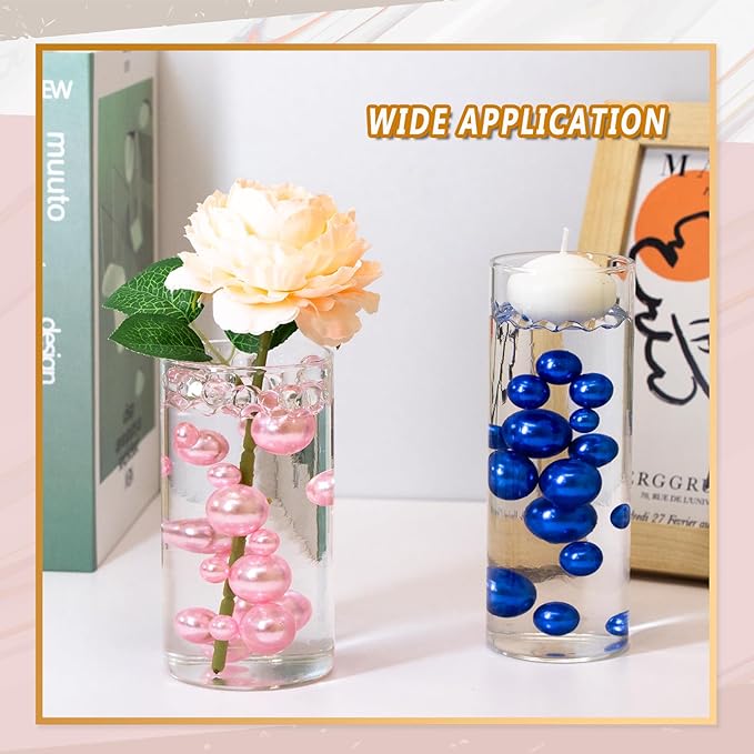 300Pcs Vase Filler RoyalBlue No Hole Faux Pearl Beads - Image 4