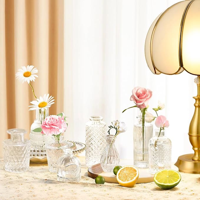Bud Vases - in Bulk 24, Vintage Small Glass Bud Vases - Image 4