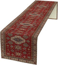 Boho Floral Vintage Table Runner, Retro Red Brown Flower Rustic Country by Unknown