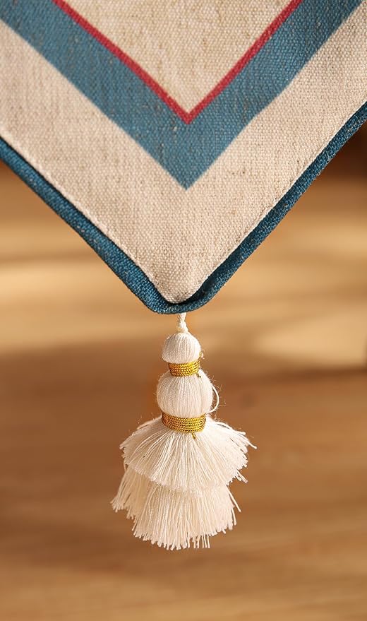 Vintage Blue Peacock Table Runner - Image 5