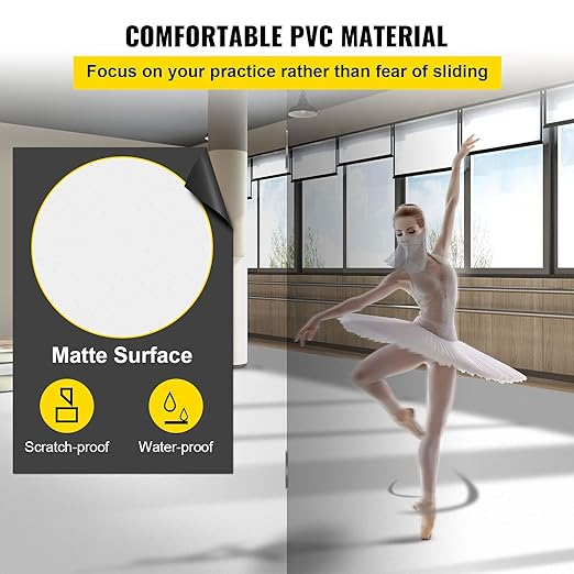 VEVOR Dance Floor, 6.6x23ft Dance Floor Roll, 0.06in Thick PVC Vinyl Dance Floor - Image 3