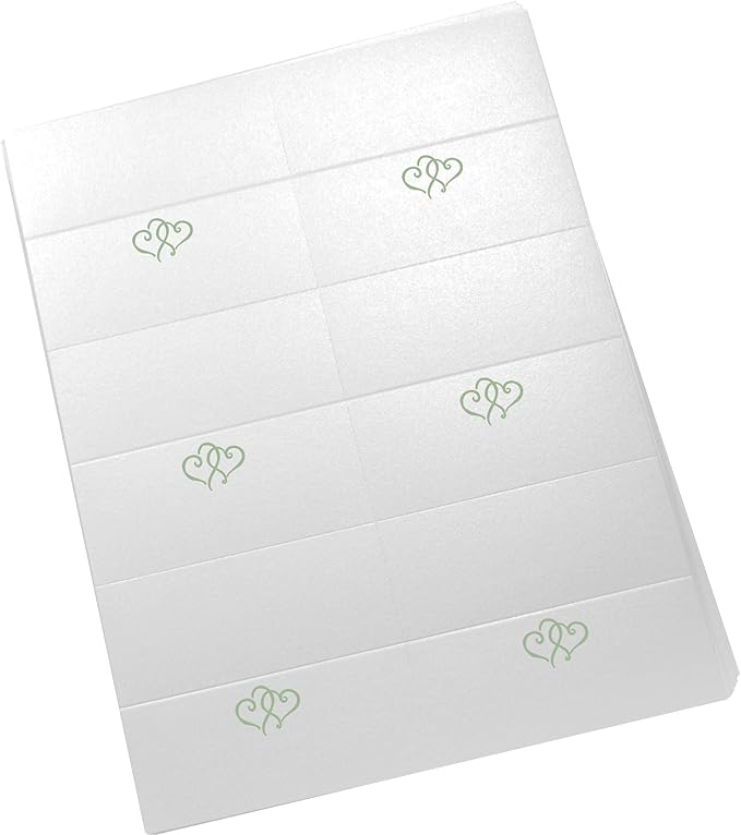 Linked Hearts Printable Place Cards, Laser & Inkjet Printers - Image 3