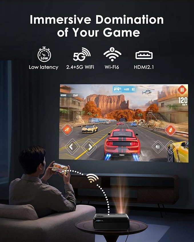 Portable Smart Projector Netflix Officially, AI Auto Focus&Keystone, 1400ANSI - Image 6