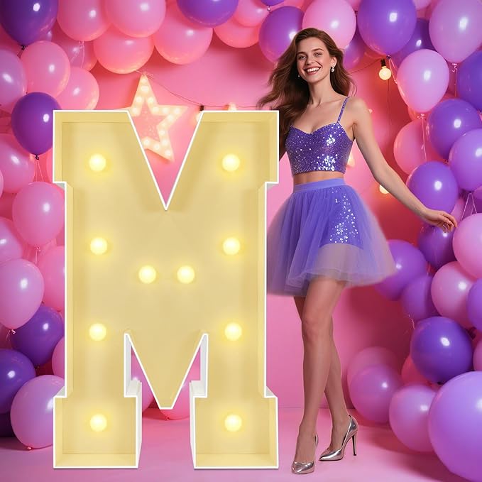 Marquee Light Up Letters: 4FT Large Decorative Signs by Unknown