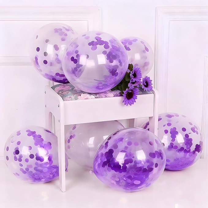 Purple Round Foil Metallic Confetti - Image 4