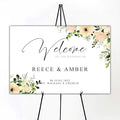 Personalized Wedding Welcome Sign Foliage Print Entrance Wedding Decor by Custom