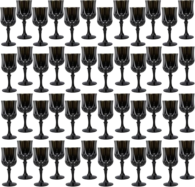 Plastic Wine Glasses，Plastic Goblets Vintage Style Cordial Drinking Glasses by LEYIQUCHAMPAGNEWINEGLASSES