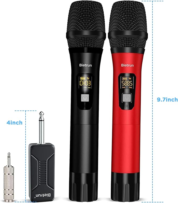 Bietrun Wireless Microphone Dynamic Mic System - Image 7