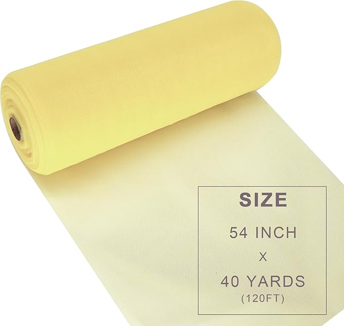 Baby Maize Tulle Fabric Roll Spool Bolt Large Tulle Wedding Party Decoration - Image 3