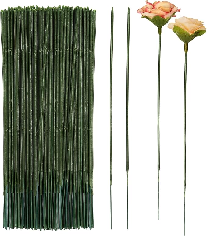 Anjmd 200 Pieces Floral Stem Wire, Artificial Flower Rod by Anjmd
