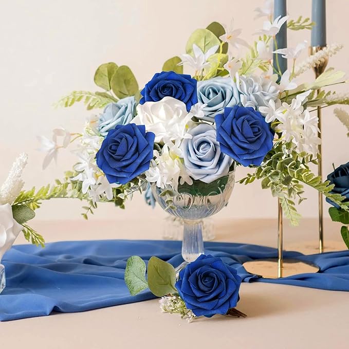 N&T NIETING Artificial Flowers Roses 25Pcs Fake Flowers Foam Roses - Image 8