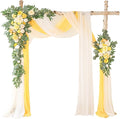 Deluxe Yellow Artificial Wedding Arch Flowers by WEIERYUE