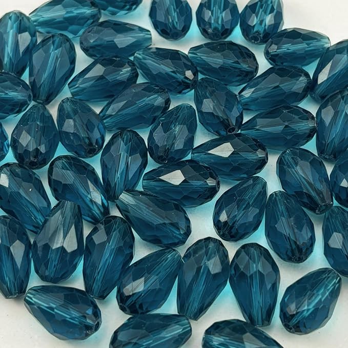 100pcs 8x12mm Teardrop Crystal Glass Beads by Unknown