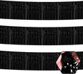 3 Pack 10 Long Black Metallic Foil Fringe Garland Wall Hanging Tassle Banner by Ferwzsr