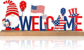 Patriotic/ 4th of July Metal Sign Rustic Table Decor Holiday Tiered Tray Decor by thebeautifuldecoryouwant