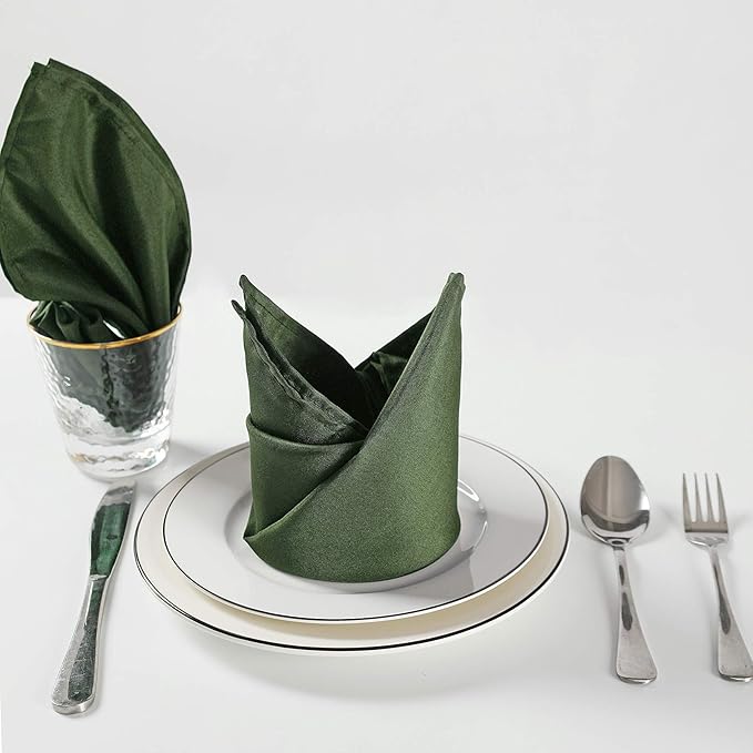 Cloth Napkins 20x20 inch Washable Polyester Dinner Napkins Soft Table Napkins - Image 5
