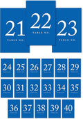 Andaz Press Royal Blue Wedding Table Numbers 21-40, 4x6-Inches Table Number by AndazPress