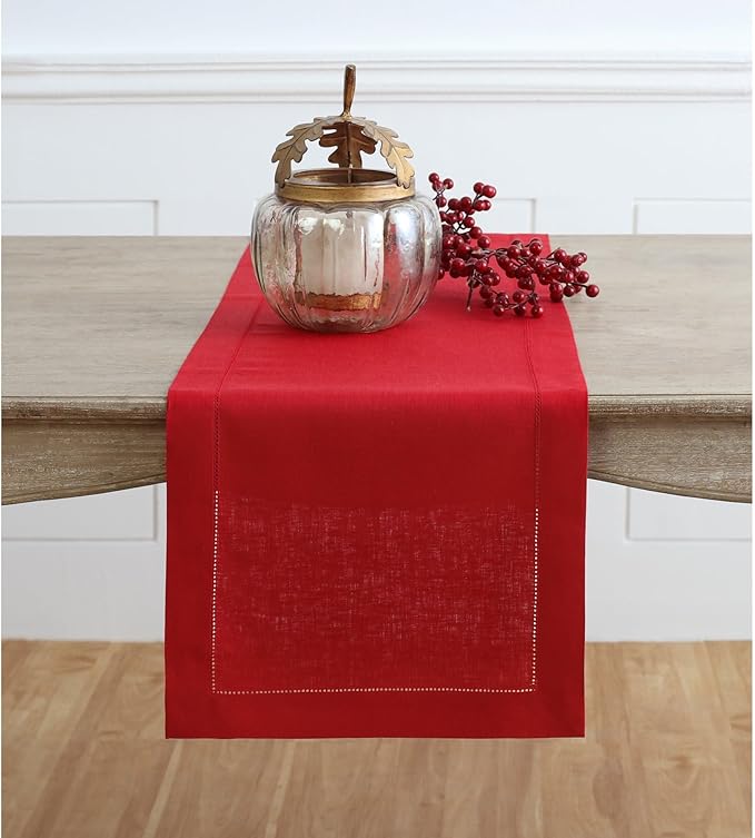 Solino Home Linen Red Table Runner 48 Inches by SolinoHome