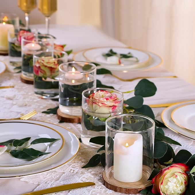 12pcs Small Glass Cylinder Vases - Image 4