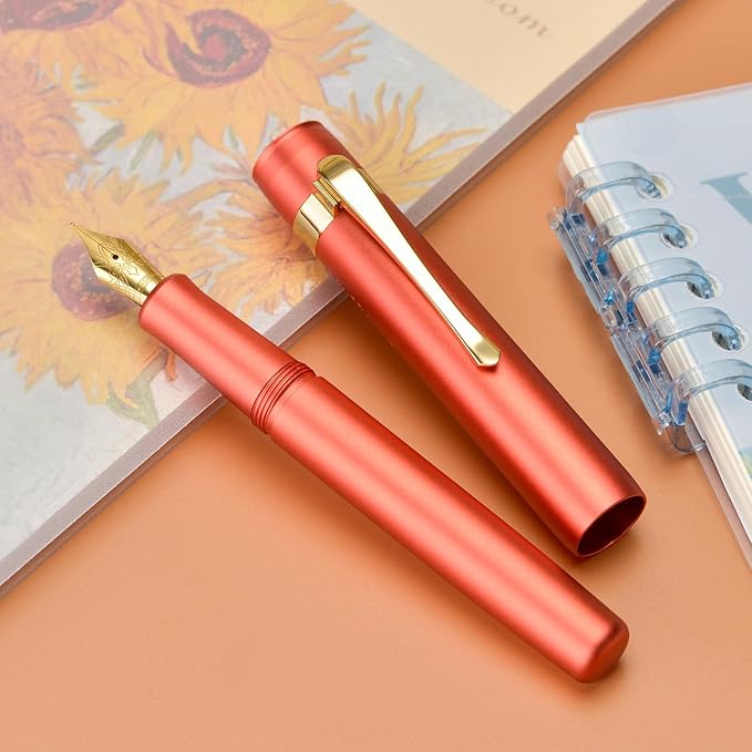 Hongdian M2 Black Forest Mini Fountain Pen, Fine Soft Golden Nib & Sleek Shape - Image 7
