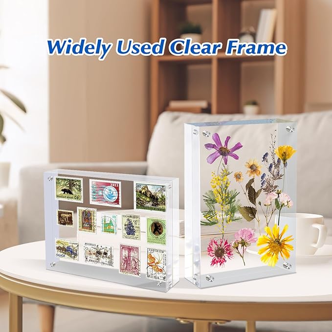 5x7 Acrylic Magnetic Picture Frame, 20 mm Thick Clear Double Sided Freestanding - Image 6