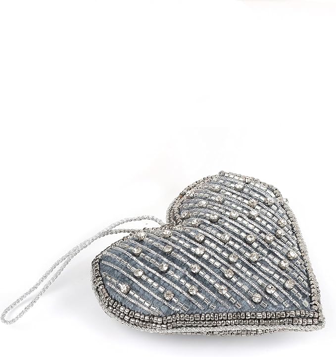 Set of 6 Beaded Heart Ornaments - Image 7