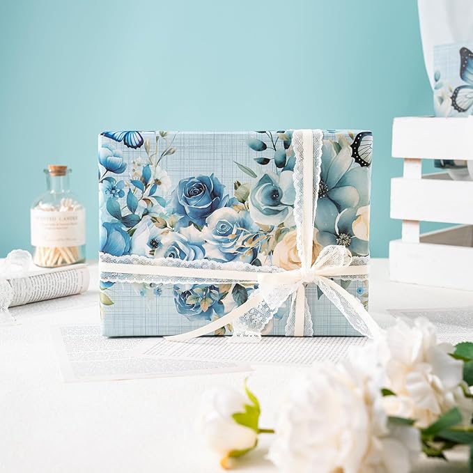 WRAPAHOLIC Kraft Floral Wrapping Paper - Image 5