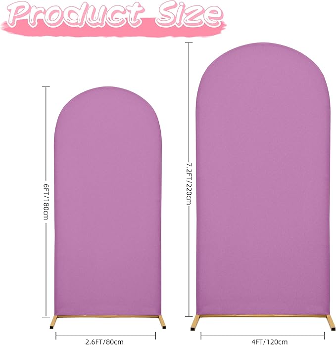 Wedding Arch Covers Arch Backdrop Cover Arch Stand Covers 7.2FT 6FT Set of 2 - Image 5