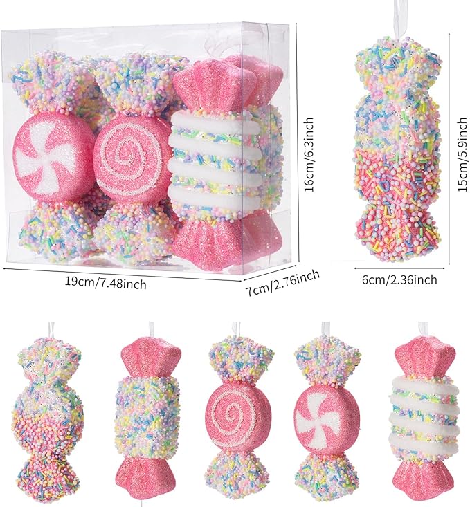 LANGXUN 6pcs Candy Land 2025 Xmas Birthday Party Wedding Suppiles Decoration - Image 2