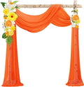 VOK Orange Wedding Arch Draping Fabric Chiffon Fabric, 29in x 18Ft 2 Panels by VOK