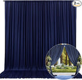 10 x 7 Feet Navy Blue Backdrop Curtain by ZEBMOON