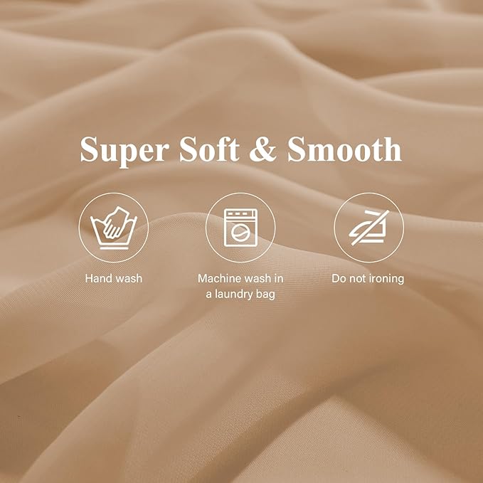 2 Pack 10 Ft Chiffon Table Runner Brown Gauze Long Table Runners 27x120 Inches - Image 7