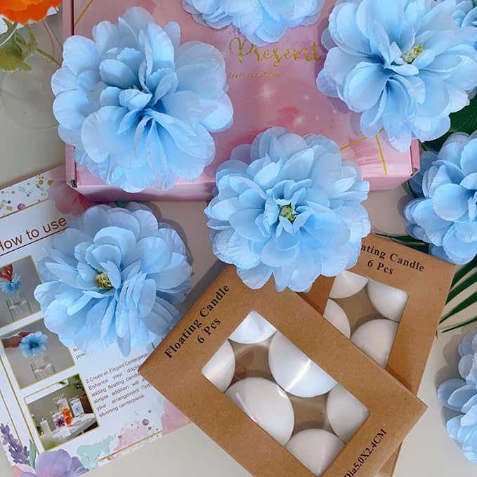 24 Pcs Floating Candles for Centerpieces and Floating Flowers Vase Fillers for - Image 3