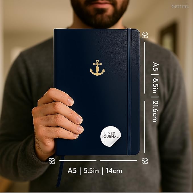 SETTINI Lined Journal, 192 Archival-Quality Pages, QuillEase Bleed-Free Paper - Image 2
