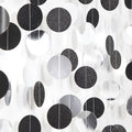 Black-Silver Birthday Graduation Party-Decorations Streamers - 52Ft Hanging by Hugtmr