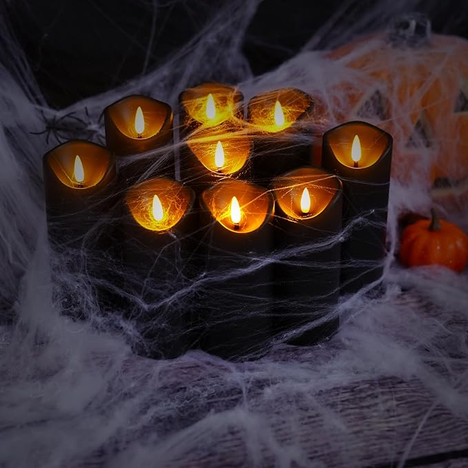 Flickering Flameless Candles, Battery Operated Acrylic LED Pillar Candles - Image 5
