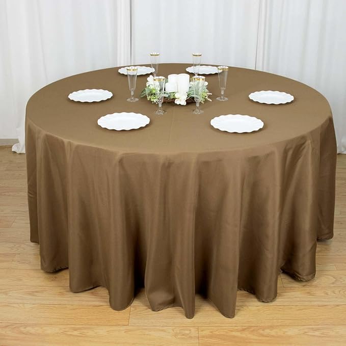 Efavormart Round Tablecloth, 120 Inch Stain & Wrinkle Resistant Washable Table - Image 3