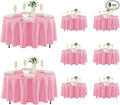 Fitable 8 Pack Round Tablecloths: Stain Resistant Wrinkle Free Circle Table by Fitable