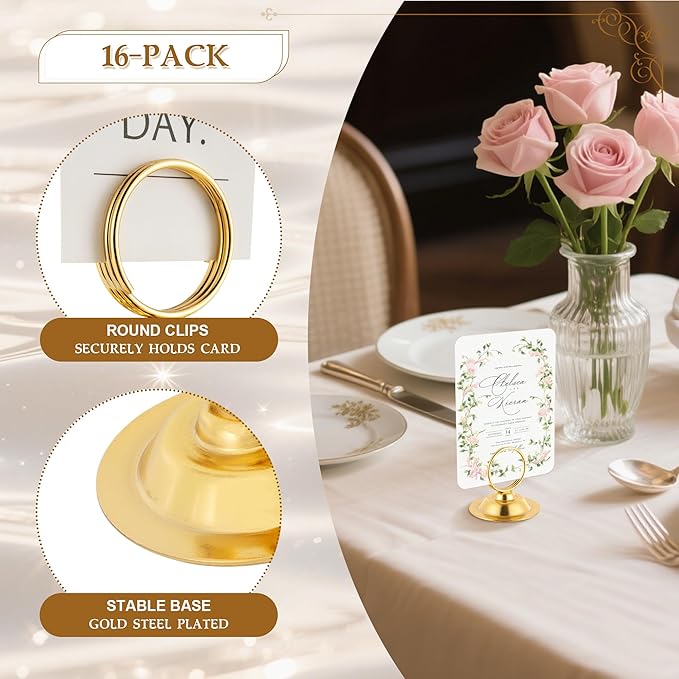 Urban Deco 16 PK Table Card Holder Place Card Holders Steel Card Holders - Image 3