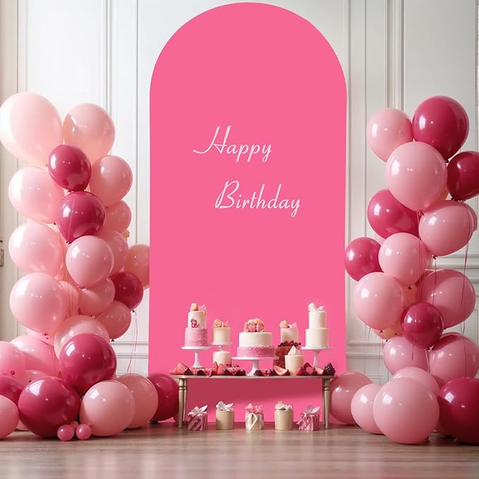 6.6FT Fuchsia Arch Backdrop Cover - Image 2