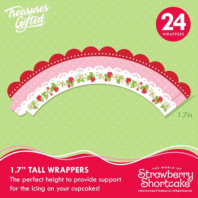 Treasures Gifted Officially Licensed Strawberry Shortcake Cake Decorations - Image 3