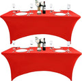 2-Pack 4ft Red Spandex Table Covers by Unknown