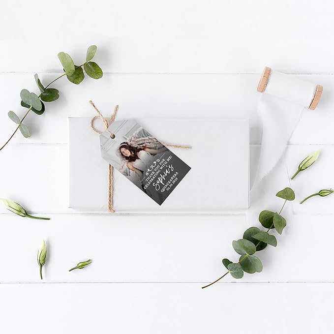 Andaz Press 40-Pack Personalized Quinceañera Favor Tags - Image 3
