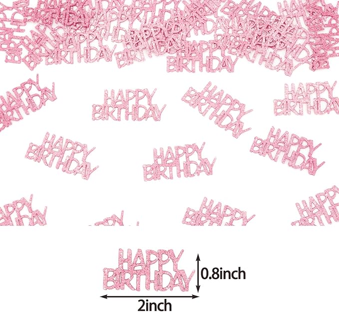 Pink Happy Birthday Confetti - Image 7