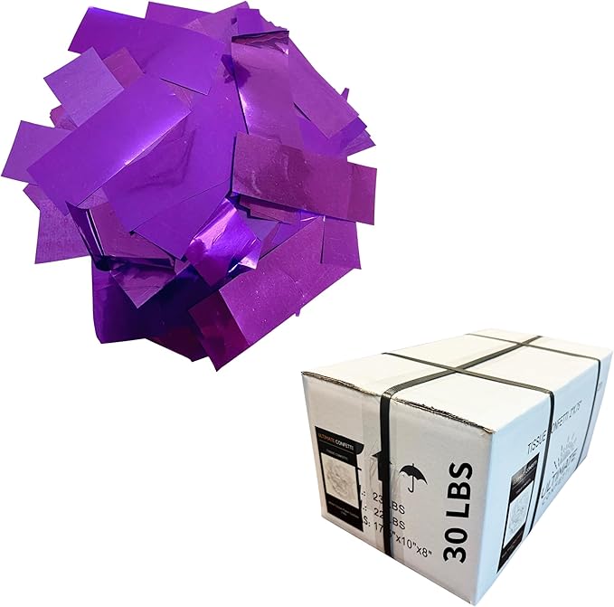 Ultimate Confetti, Fluttering Purple Mylar Shiny Foil Metallic Confetti – by UltimateConfetti