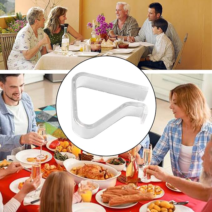 24 Pieces Transparent Clear Tablecloth Clips, Plastic Table Cloth - Image 7