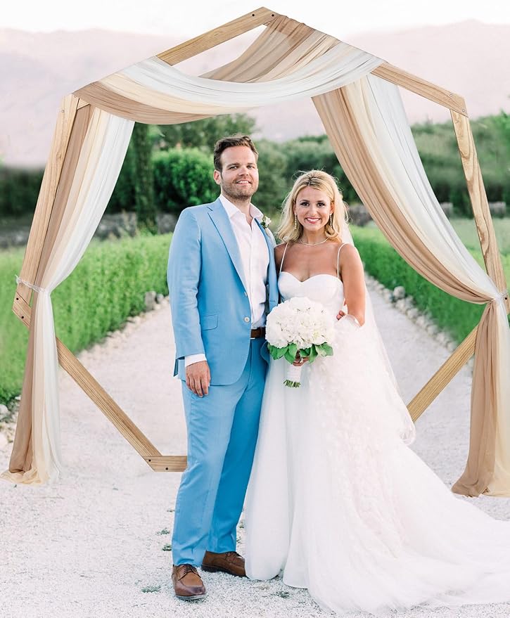Lvydec 3 Panels Wedding Arch Draping Fabric - Image 2