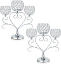2 Pcs 3-Arm Heart Tea Light Candle Holder by kehail
